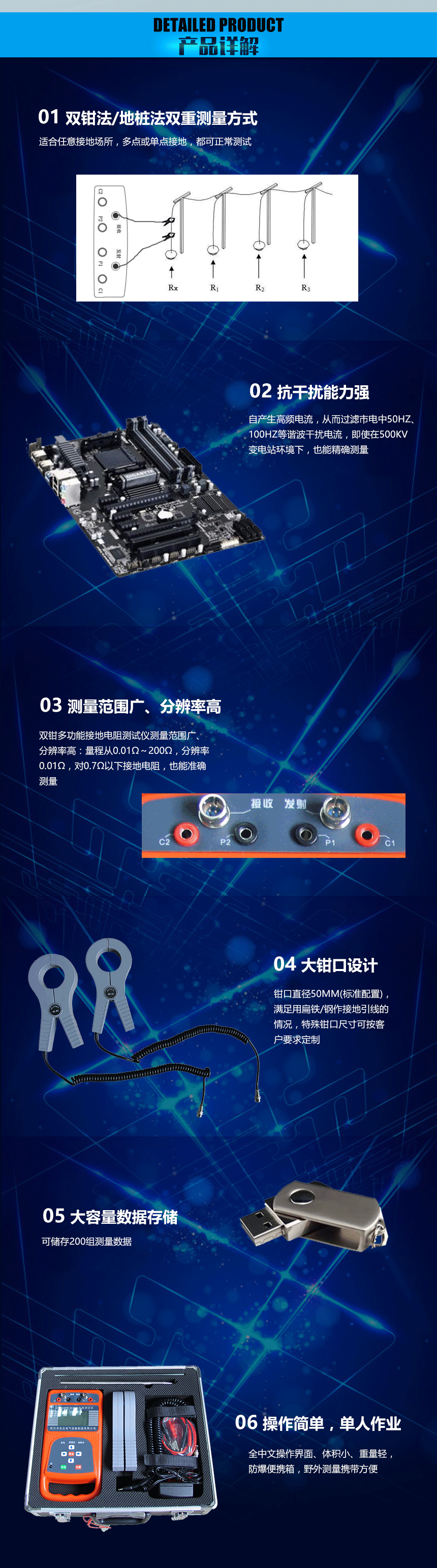 接地電阻測(cè)試儀，雙鉗多功能接地電阻測(cè)試儀